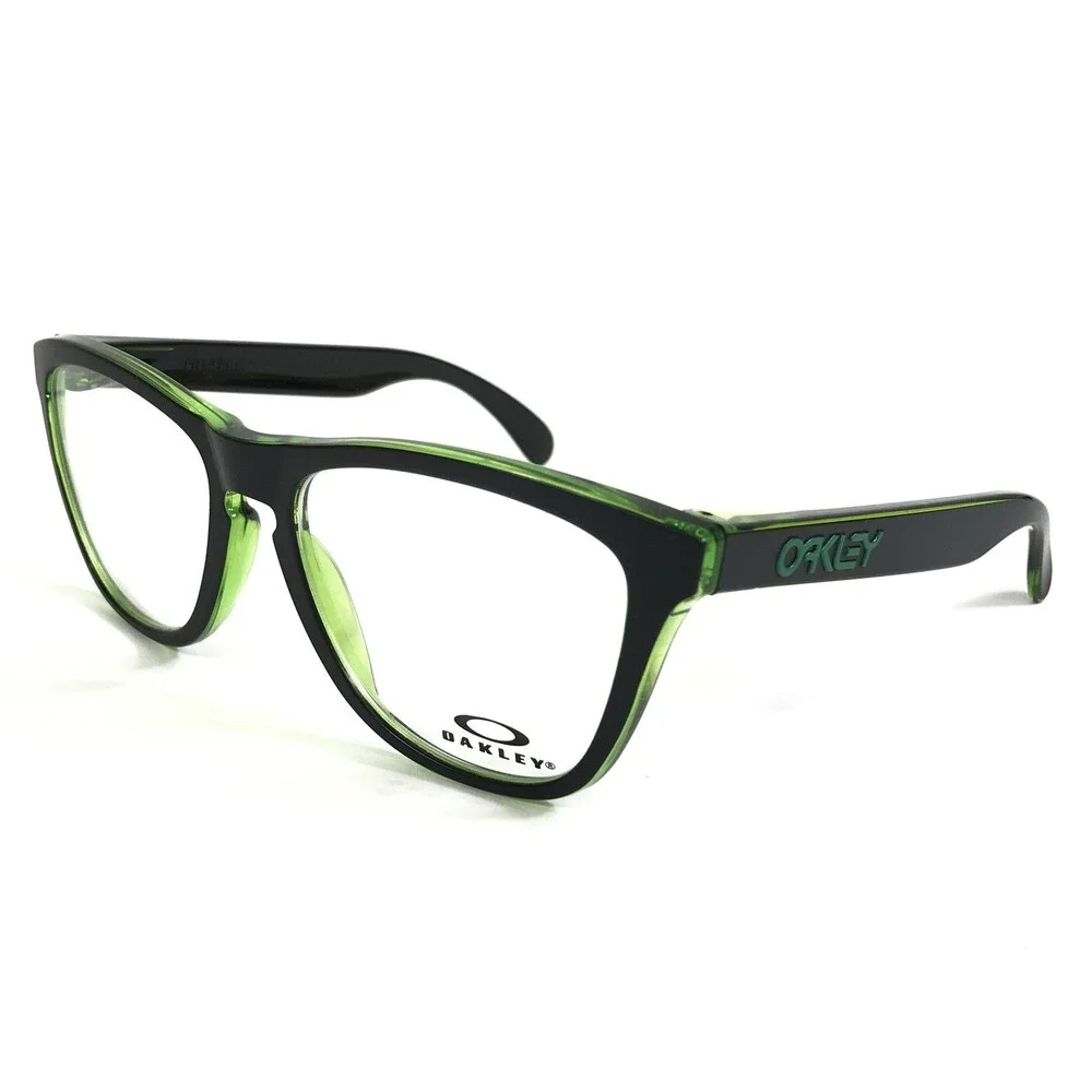 Oakley Eyeglasses Frames Frogskins OX8131-0254 Black Green Full Rim 54-17-138